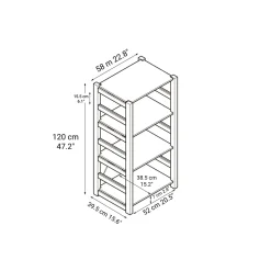 Discount Pine Shelf Unit - Regular - Medium Pine Shelving Units