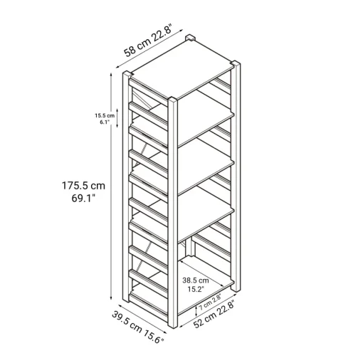 Clearance Pine Shelf Unit - Regular - Large Pine Shelving Units
