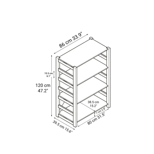 Online Pine Shelf Unit - Wide - Medium Pine Shelving Units