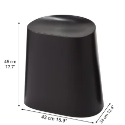Sale Polypropylene Stackable Stool Dark Gray Stools & Benches|Dining Chairs
