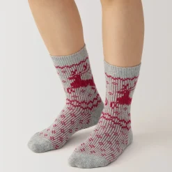 Best Right Angle Loose Top Reindeer Pattern Socks Women Socks|Socks