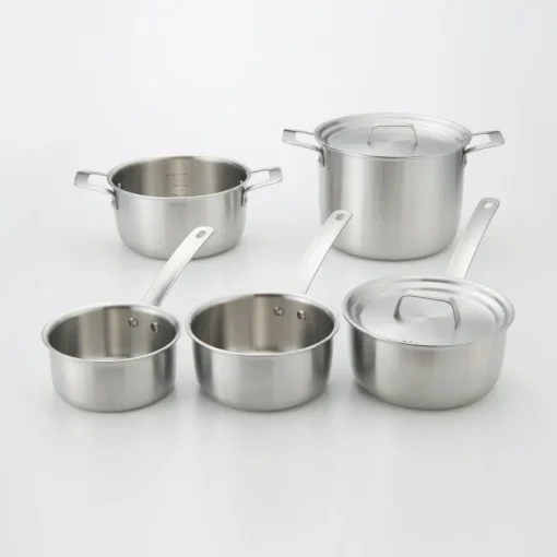 Clearance Stainless Aluminium 3-Layer Steel Milk Pan 1.05 Qt Kitchen Appliances & Cookware