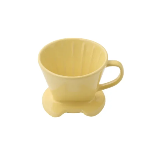 Clearance Stoneware Coffee Dripper - Light Yellow Beverages