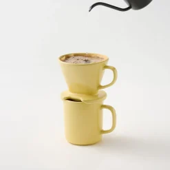 Clearance Stoneware Coffee Dripper - Light Yellow Beverages
