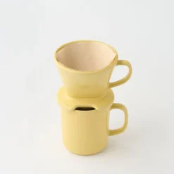 Clearance Stoneware Coffee Dripper - Light Yellow Beverages