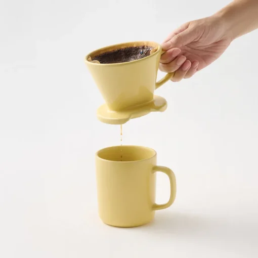 Clearance Stoneware Coffee Dripper - Light Yellow Beverages