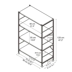 New SUS Shelving Unit - Light Gray - Wide - Medium Light Gray Steel Shelving Units