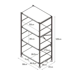 Fashion SUS Shelving Unit - Stainless Steel - Regular - Medium Stainless Steel Shelving Units