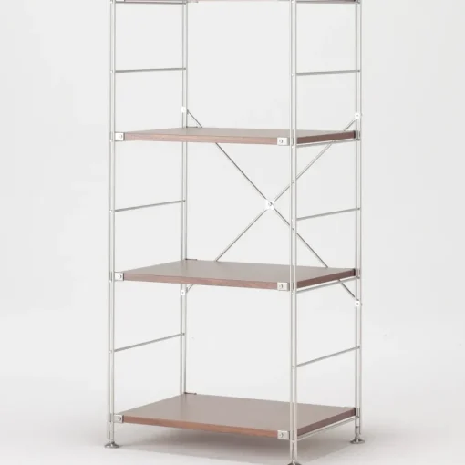 Fashion SUS Shelving Unit - Walnut - Regular - Medium Walnut Shelving Units