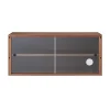 Outlet SUS Shelving Unit Box with Glass Door - Walnut Walnut Shelving Units