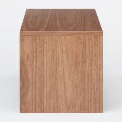 Outlet SUS Shelving Unit Box with Glass Door - Walnut Walnut Shelving Units
