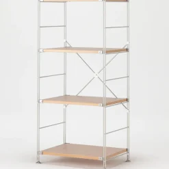 Clearance SUS Shelving Unit- Oak - Regular - Medium Oak Wood Shelving Units