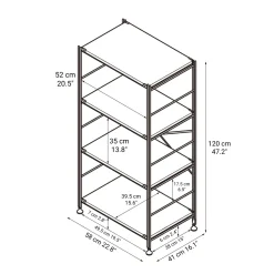 Clearance SUS Shelving Unit- Oak - Regular - Medium Oak Wood Shelving Units