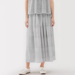 Discount Women's Block Print Gather Maxi-Skirt Women Shorts & Skirts