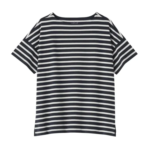 Hot Women's Boat Neck Short Sleeve Striped T-Shirt Women T-Shirts