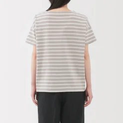 Hot Women's Boat Neck Short Sleeve Striped T-Shirt Women T-Shirts