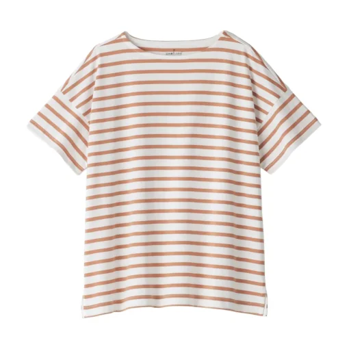 Hot Women's Boat Neck Short Sleeve Striped T-Shirt Women T-Shirts