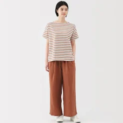 Hot Women's Boat Neck Short Sleeve Striped T-Shirt Women T-Shirts