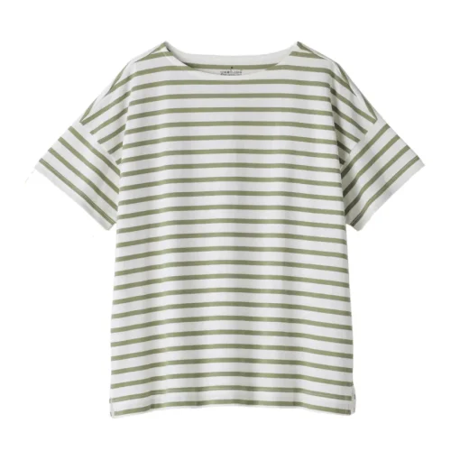 Hot Women's Boat Neck Short Sleeve Striped T-Shirt Women T-Shirts