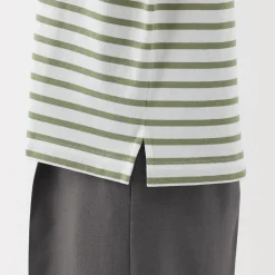 Hot Women's Boat Neck Short Sleeve Striped T-Shirt Women T-Shirts