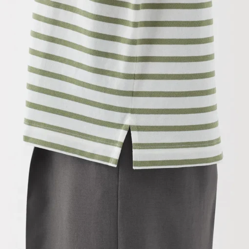 Hot Women's Boat Neck Short Sleeve Striped T-Shirt Women T-Shirts
