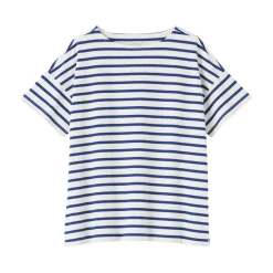 Hot Women's Boat Neck Short Sleeve Striped T-Shirt Women T-Shirts