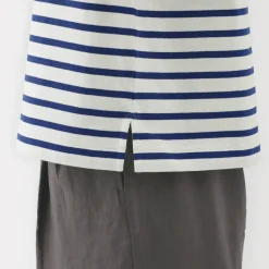 Hot Women's Boat Neck Short Sleeve Striped T-Shirt Women T-Shirts