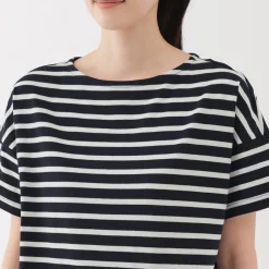 Hot Women's Boat Neck Short Sleeve Striped T-Shirt Women T-Shirts