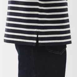 Hot Women's Boat Neck Short Sleeve Striped T-Shirt Women T-Shirts