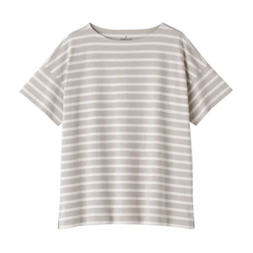 Hot Women's Boat Neck Short Sleeve Striped T-Shirt Women T-Shirts
