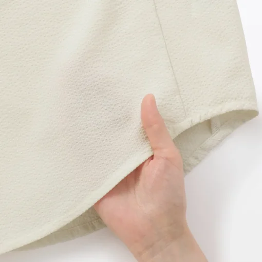 Best Women's Breathable Seersucker Short Sleeve Blouse Women Tops & Shirts