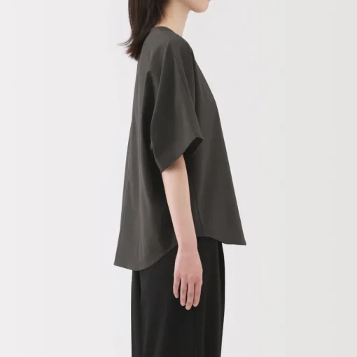 Best Women's Breathable Seersucker Short Sleeve Blouse Women Tops & Shirts