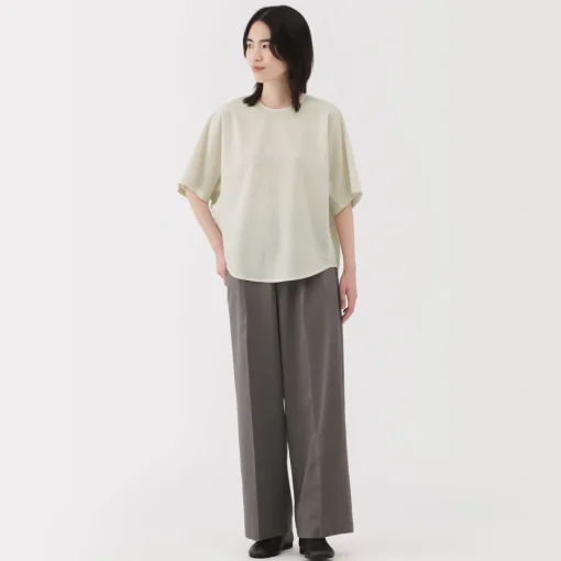 Best Women's Breathable Seersucker Short Sleeve Blouse Women Tops & Shirts