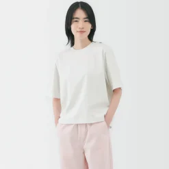 Sale Women's Cool Touch Crew Neck Wide Short Sleeve T-Shirt Women T-Shirts