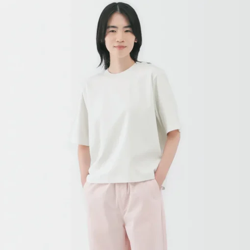 Sale Women's Cool Touch Crew Neck Wide Short Sleeve T-Shirt Women T-Shirts