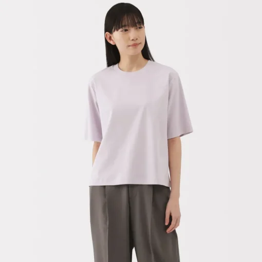 Sale Women's Cool Touch Crew Neck Wide Short Sleeve T-Shirt Women T-Shirts