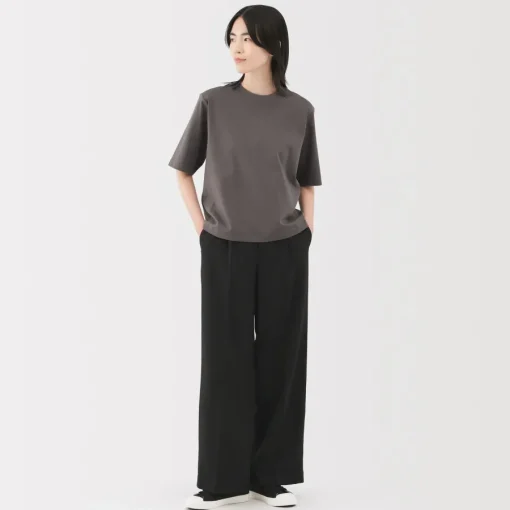 Sale Women's Cool Touch Crew Neck Wide Short Sleeve T-Shirt Women T-Shirts