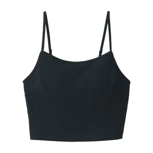 Hot Women's Cotton Stretch Ribbed Cropped Bra Camisole Women Bras & Underwear