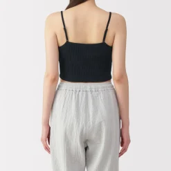 Hot Women's Cotton Stretch Ribbed Cropped Bra Camisole Women Bras & Underwear