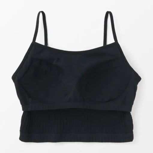 Hot Women's Cotton Stretch Ribbed Cropped Bra Camisole Women Bras & Underwear