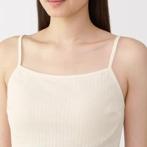 Hot Women's Cotton Stretch Ribbed Cropped Bra Camisole Women Bras & Underwear