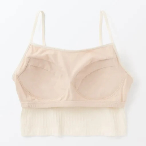 Hot Women's Cotton Stretch Ribbed Cropped Bra Camisole Women Bras & Underwear