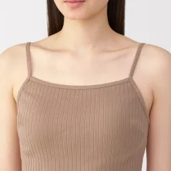 Hot Women's Cotton Stretch Ribbed Cropped Bra Camisole Women Bras & Underwear