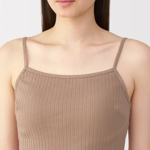 Hot Women's Cotton Stretch Ribbed Cropped Bra Camisole Women Bras & Underwear