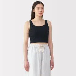 Discount Women's Cotton Stretch Ribbed Cropped Bra Tank Top Women Bras & Underwear