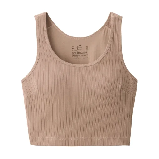 Discount Women's Cotton Stretch Ribbed Cropped Bra Tank Top Women Bras & Underwear