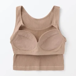 Discount Women's Cotton Stretch Ribbed Cropped Bra Tank Top Women Bras & Underwear