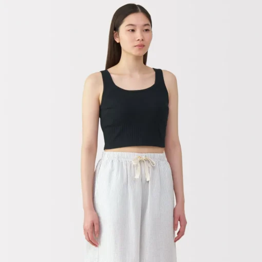Discount Women's Cotton Stretch Ribbed Cropped Bra Tank Top Women Bras & Underwear