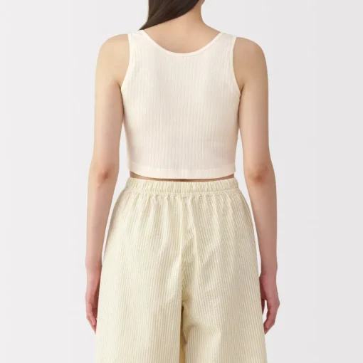 Discount Women's Cotton Stretch Ribbed Cropped Bra Tank Top Women Bras & Underwear