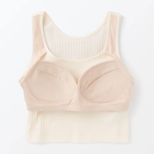 Discount Women's Cotton Stretch Ribbed Cropped Bra Tank Top Women Bras & Underwear